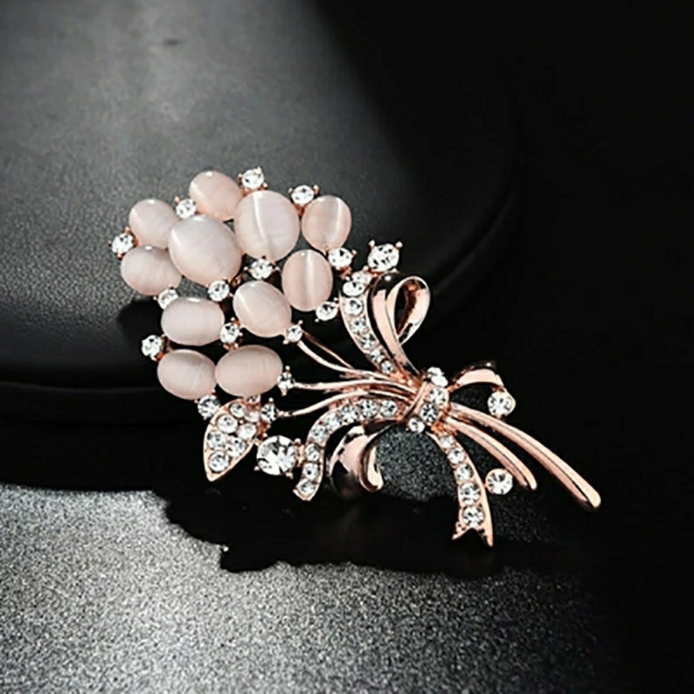 Pink Opal Flower Pendant